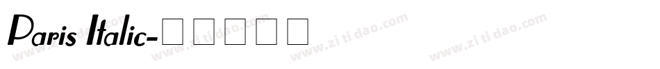 Paris Italic字体转换